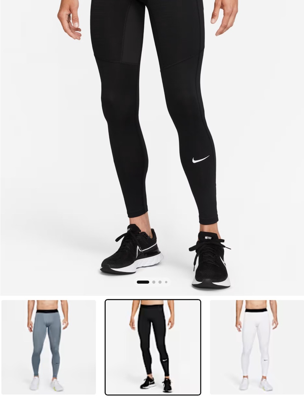 NEW Nike Black Men’s Pro Warm Dri-Fit Training Tights XL